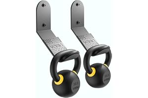 veimia Kettle Bell Wall Rack, Wall Mounted Kettle Bell Storage Hanger, Gym Storage Mount for many Size Kettlebell, Kettlebell Rack with rubber mat is choice for home or commercial gyms