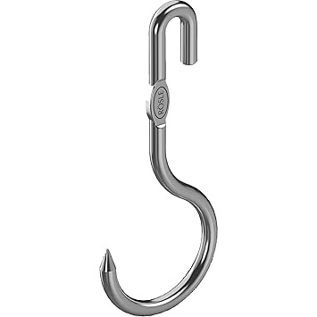 Rösle BBQ Räucherhaken, 6er Set, Fleischerhaken, Metzgerhaken, Edelstahlhaken, Grill Haken, Grillzubehör, Edelstahl, 8.1 cm, 