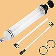 Oil Suction Syringe，500ML(CC) Oil Liquid Extractor, Syringe Type Manual Vacuum Extraction & Fill Pump, Automobile Gear Oil, B
