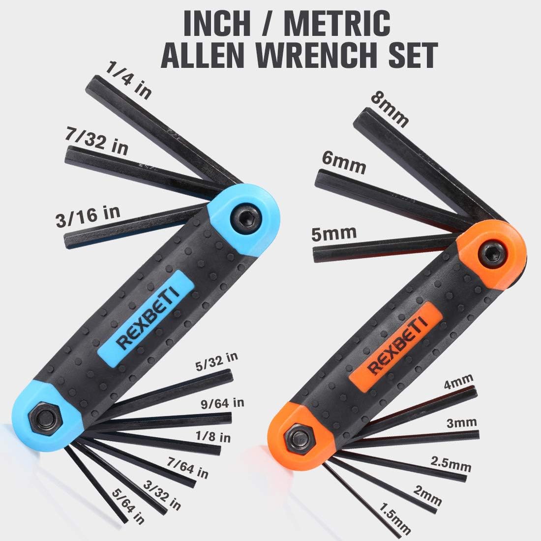 REXBETI Magnetic Screwdriver Set, 63 in 1 Multifunctional Repair Tool Kit with Slotted Phillips Screwdrivers, Precision Screwdrivers, Inch Metric Folding Allen Wrench Set and Screwdriver Bits: Home Improvement