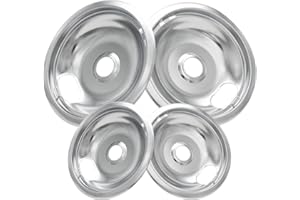 COZZIVITA W10196405 W10196406 Stove Burner Drip Pans for Electric Stove Top-Compatible with Whirlpool Electric Range-Thickeni