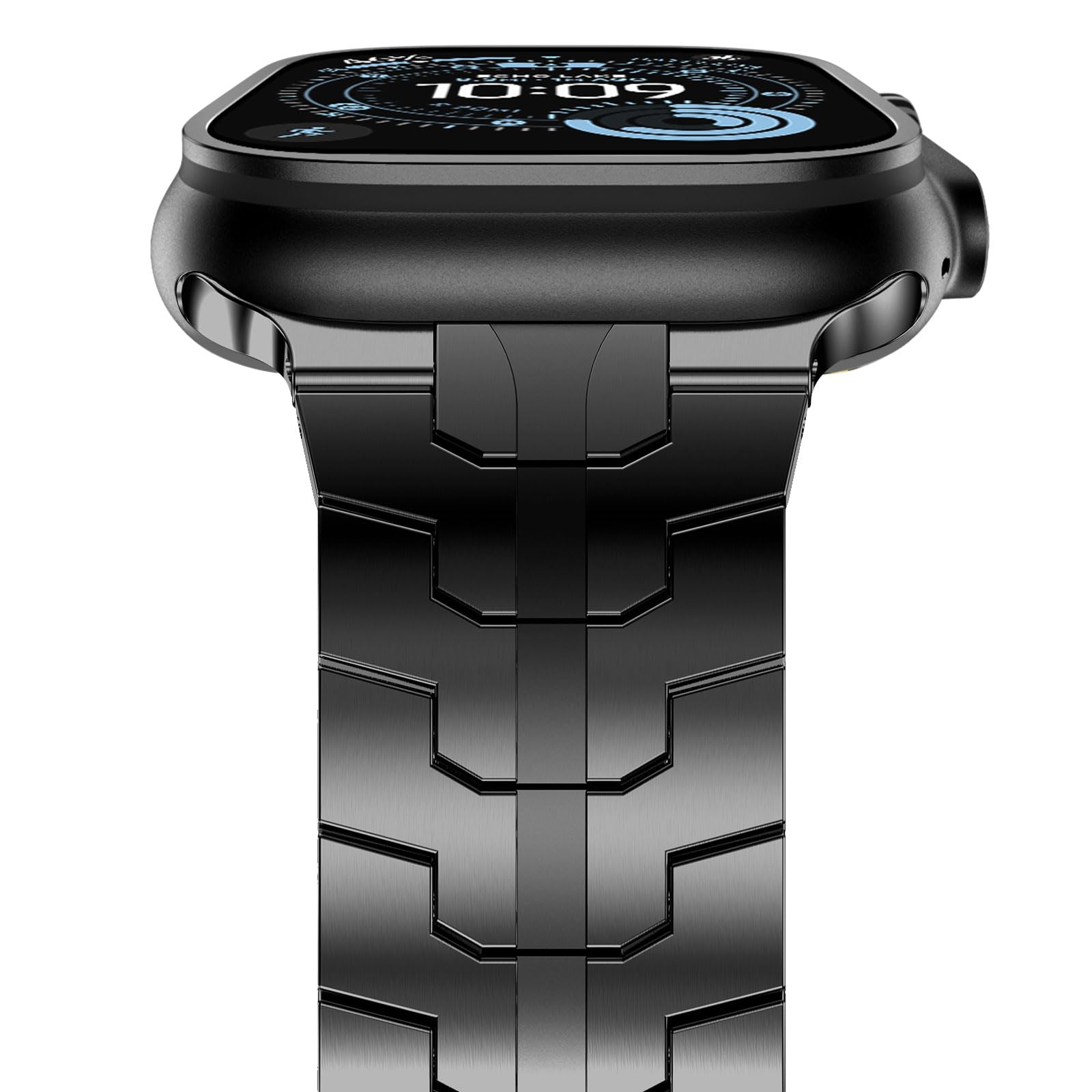 NewWays 49mm 46mm 45mm 44mm 42mm(Series 3 2 1) Titanium Strap Compatible with Apple Watch,Titanium Metal Link Straps Replacement Band for iWatch Ultra 3 2 1 Series 11/10/9/8/7/6/5/4/3/2/1/SE,Black