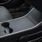 BoxCheer 2016-2020 Tesla Model 3 Model Y Accessories Center Console Wrap Kit Trims Cover Mid-Console Panel Decor Sticker - Matte Black
