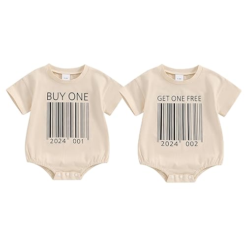 Eadrioss Baby Boy Girl Summer Clothes Unisex Twins Funny Letter