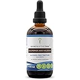Secrets of the Tribe California and Valerian Tincture Alcohol-Free Extract, Herbs (California Poppy Herb and Flower, Valerian Root) 4 OZ
