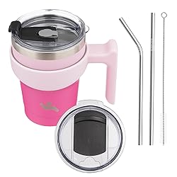 Konokyo 10 oz Tumbler with Handle and 2 Straw 2