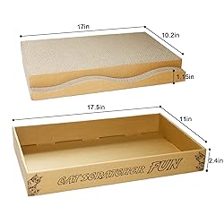 RUBMEOW Cat Scratch Pad Cardboard Scratcher