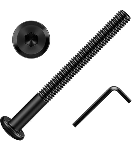 M6 M8 FURNITURE CONNECTOR BOLTS FLAT HEAD ALLEN KEY SCREWS ZINC PLATED