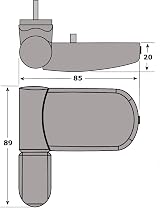 Avocet UPVC Door Flag Hinge MT3D Mini Triad Adjustable White Pack of 3 view 2