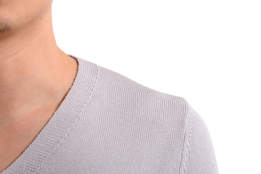 Malo Mens Cloud Gray V-Neck Pullover 