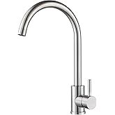 Kohonby Single Handle High Arc Kitchen Faucet Stainless Steel Brushed Nickel,Commercial Single Hole Kitchen Sink Faucet,Modern One Hole Bar Sink Faucet
