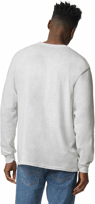 Lot de 2 t-Shirts à Manches Longues en Coton pour Homme, Gris cendré (Lot de 2), S