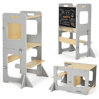 Tabouret Marchepied Pour Enfants Kings Brand – Avec Rangement – Blanc – Neuf