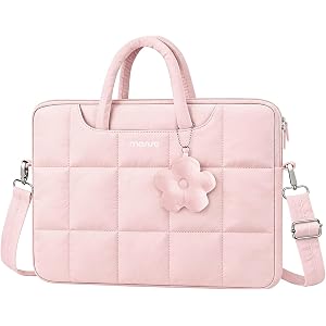 MOSISO Laptop Bag 16 inch, 15-15.6 inch Puffy Laptop Sleeve | Compatible with MacBook Pro 16/Air 15,HP Acer Dell, Messenger B