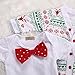 Oklady Valentines Baby Girl Boy Snowflake Coat+Romper Playsuit Bow Outfits Clothes 2pcs