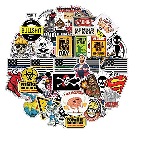 40 Funny Hard Hat Sticker,Tool Box, Hardhat, Laptop Stickers- 100% Plastic(Vinyl), Funny Decals For Construction, Electrician, Plumber Oilfield, Fire Crew, Mechanic- Skateboard, - Thumbnail 5