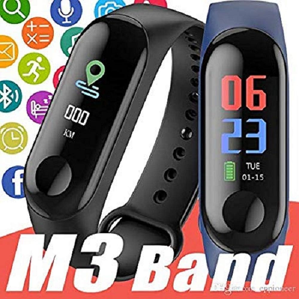 Lucrane M3 Smart Band Waterproof Blood Pressure Sleep Heart Rate Wristband Pedometer Fitness Band