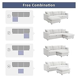L-Shaped Reversible Sectional Sofa Modular Cloud