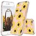 MOSNOVO iPhone 6s Case/iPhone 6 Case for Women, Floral Flower Sunflower Pattern Clear Design Transparent Plastic Hard Back Case with TPU Bumper Protective Case Cover for iPhone 6/iPhone 6S