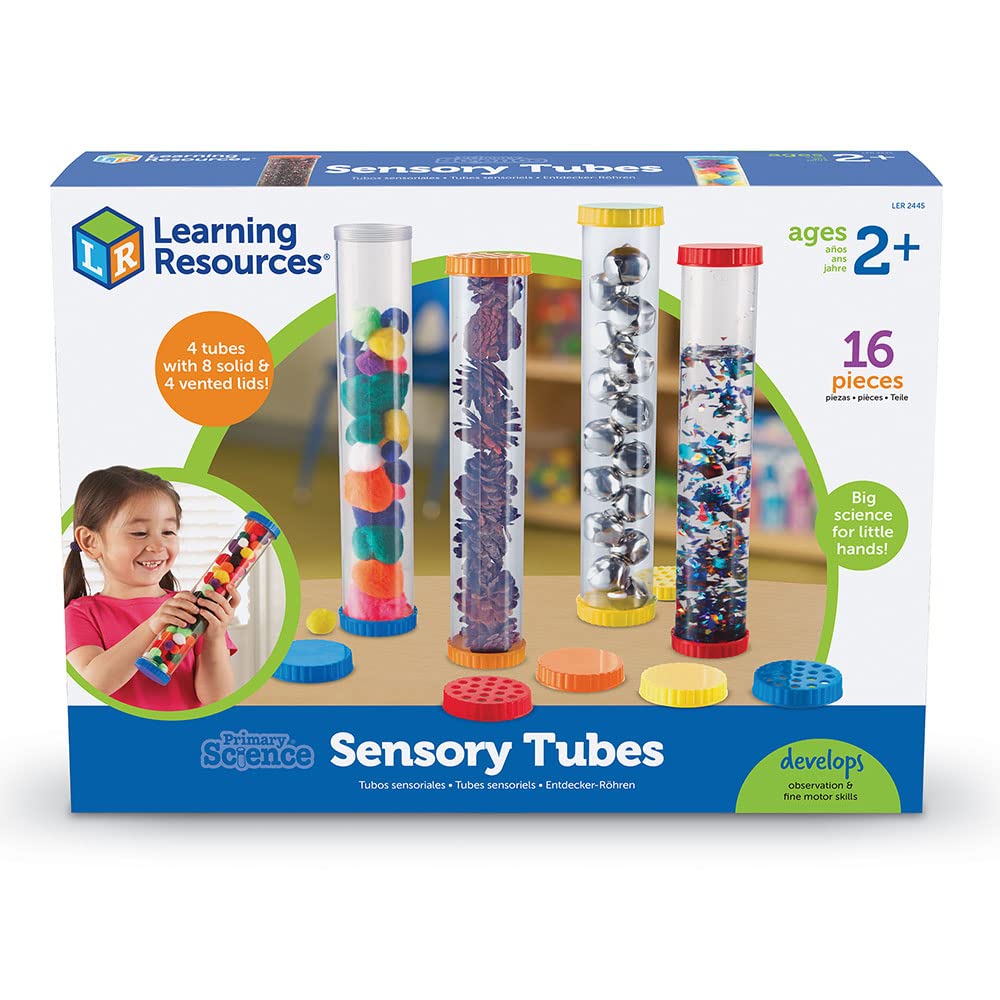 Learning Resources Primary Science Sensory Tubes, Ages 2+, STEM Exploration, Hands-On Scientific Play, Early Science Learning for Toddlers