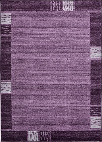 Unique Loom Del Mar Collection Contemporary Transitional Purple Area Rug (7' 0 x 10' 0)