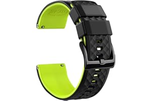 Ritche Christmas Gift Silicone Watch Bands 18mm 20mm 22mm 24mm Quick Release Rubber Watch Bands for Men, White Elephant Gifts, Stocking Stuffers For Men