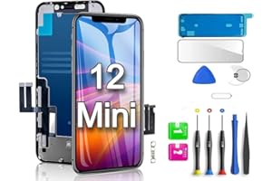 PAK TECH TRADERS iPhone 12 Mini Screen Replacement Kit, LCD Cellular Glass Display Repair Digitizer 6.1 inch Touch Screen wihh Repair Kit + Screen Protector