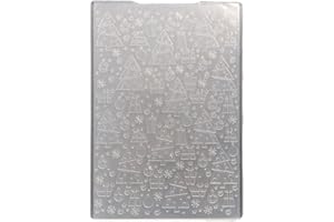 NZJ Christmas Tree Background Plastic Embossing Folders for Card Making Scrapbooking and Other Paper Crafts