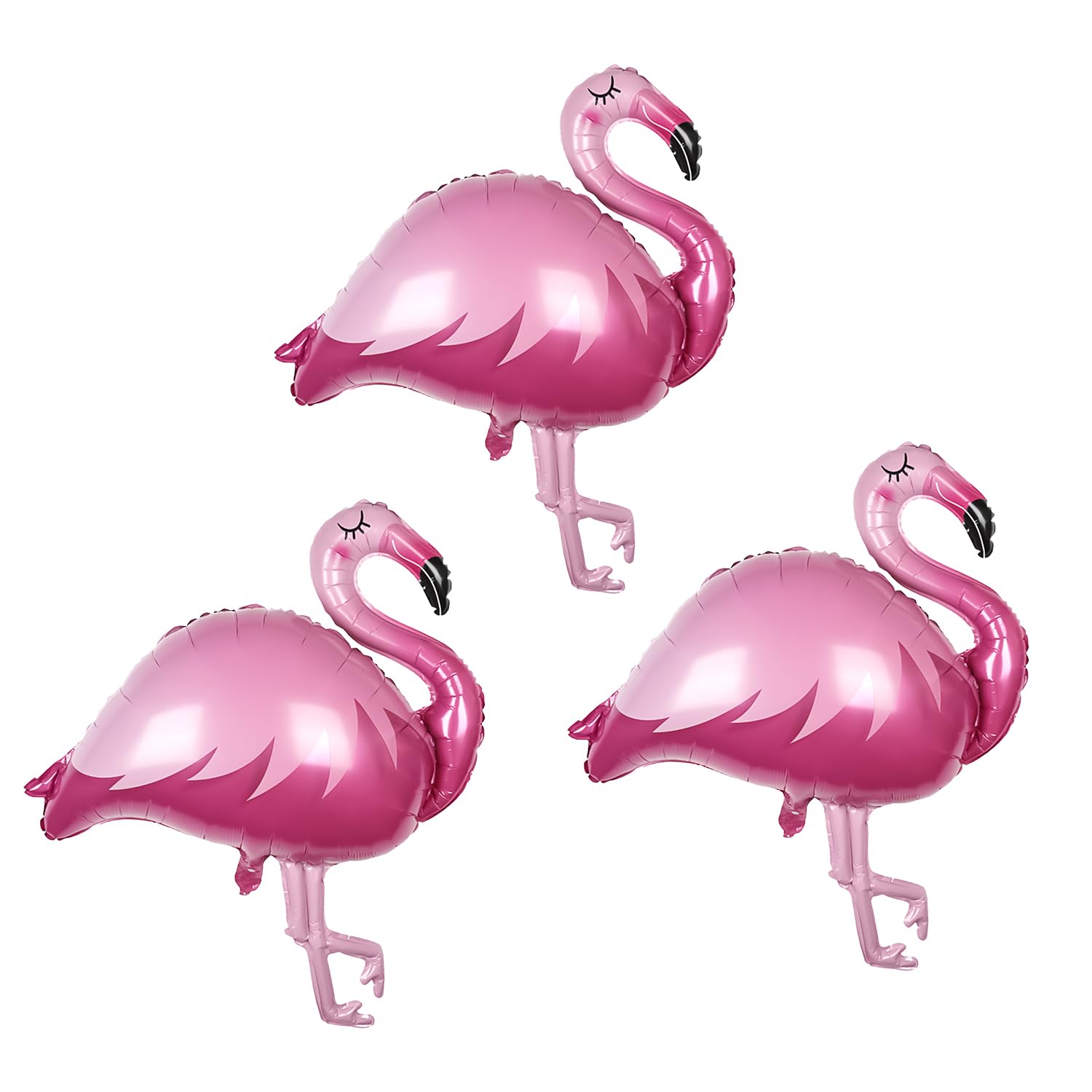 NAUZE 3Pieces Flamingo Balloons Large Pink Hawaiian Foil Balloons Hawaii Party Decoration for Adult Kids Beach Aloha Luau Summer