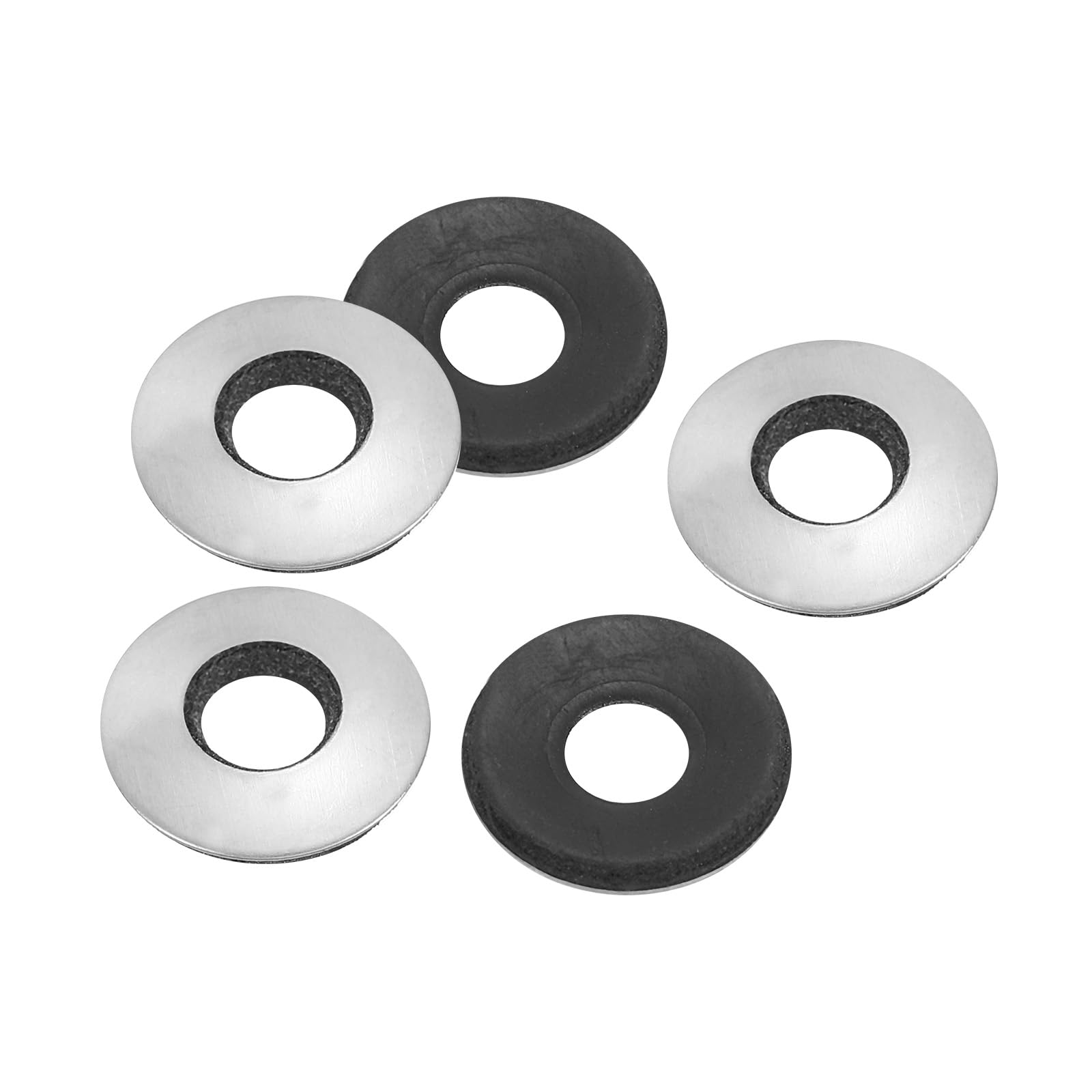 PATIKIL 304 Stainless Steel EPDM Bonded Sealing Washers, 80 Pieces 5/16"x3/4" Neoprene Rubber Washers Bonded Sealing Gasket for Marine Roof Bolt Supply