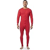Indera Men's Cotton Rib Knit Union Suit