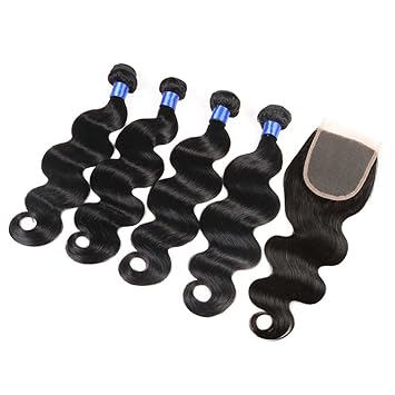 Hc Diva 7a Grade Unprocessed Brazilian Body Wave Virgin Human Hair With Lace Closure Cheap Brazilian
