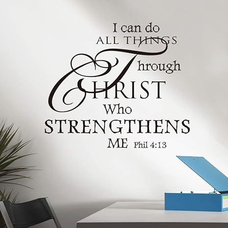 Amazon ウォールステッカー I Can Do All Things 待つ 英語のアルファベット 壁紙シール 飾り 壁紙 シール Diyウォールステッカー インテリア 窓 ドア 壁飾 ウォールステッカー オンライン通販