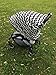 Baby Car Seat Cover Nursing Cover Breastfeeding Cover Scarf Baby Infant Multi use-Stroller Canopy, Shopping Cart, Swaddle, Hi-Chair. Soft Breathable Washable Boy Girl(Black Chevron)