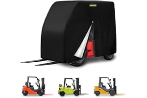 KERANTY Forklift Cover Waterproof All Weather for Forklifts Up to 8000Lb, 210T Sun Rain Snow UV Protection Full Forklift Cover with Zipper Door & Soft Cotton Lined-(104.3"L*49.2"W"*80.3"H)