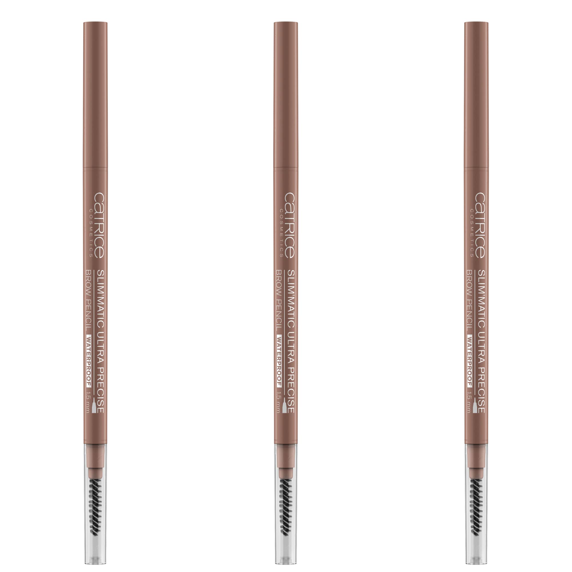 Catrice Eyebrow Pencil – Catrice Slim'Matic Ultra Precise Brow Pencil, with eyebrow brush, pack of 3 (3x0.05g), No. 020 Medium — image 1