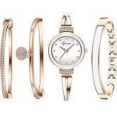 Avaner Bangle & Bracelet Set, 4 Pcs Wrist Watch & Bracelet Set Elegante for Women