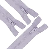 ANPURZII 3PCS #5 57 Inch Light Purple Separating Jacket Zippers for Sewing Coats, Molded Plastic Bulk Zippers(Lightpurple 57" 3PCS)