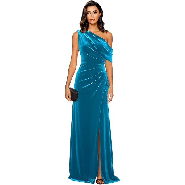 blue dress for baby girl Jovani 40022 Long Velvet Gown Formal Dress