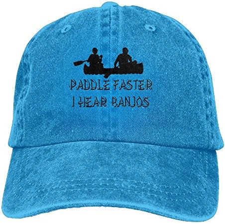 Paddle Faster I Hear Banjos Hat Snap-Back Hip-Hop Cap Baseball Hat Head-Wear Cotton Trucker Hats Royalblue
