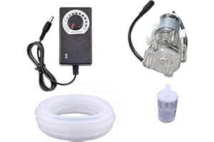 TOKATUKER Food Grade Water Pump Speed Control with 13ft Non-kinking Silicon Tube Pipe Low Noise Diaphragm Pump 2L 0.53gal/min Self Priming Fresh Water Flow for Home Brewing Beverages Cooling