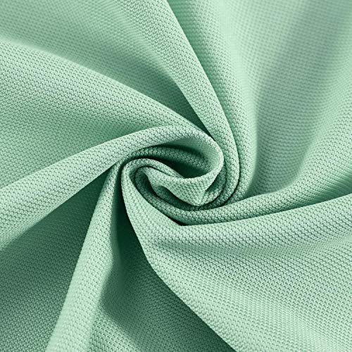 TWOPAGES 5ft Wide x 7ft Tall Pinch Pleated Medical Curtains Privacy Hospital Cubicle Curtain (1 Panel,Green)