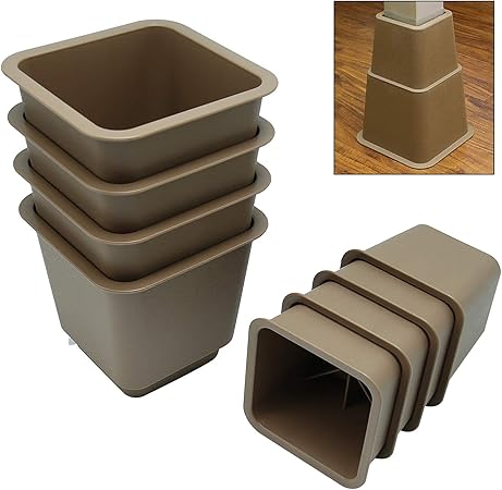 Amazon Dihoo 継ぎ脚 継ぎ足 底上げ 高さ調整 継足 つぎあし ベッド テーブルの高さを簡単に調節できる テーブル ベッドの高さを上げる テーブル脚台 ベッドの高さ調節 8個セット フットレスト 文房具 オフィス用品