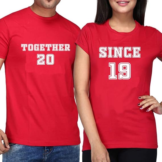 red t shirt matching jeans