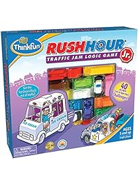 Think Fun Rush Hour Junior Traffic Jam Logic Game and STEM Toy for Boys and Girls Age 5 and Up - Junior Version of the International Rush Hour