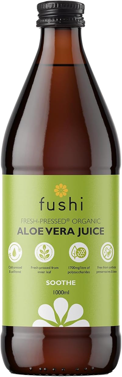 Fushi Organic Aloe Vera Juice 1000 ml UK Made Vegan Approved