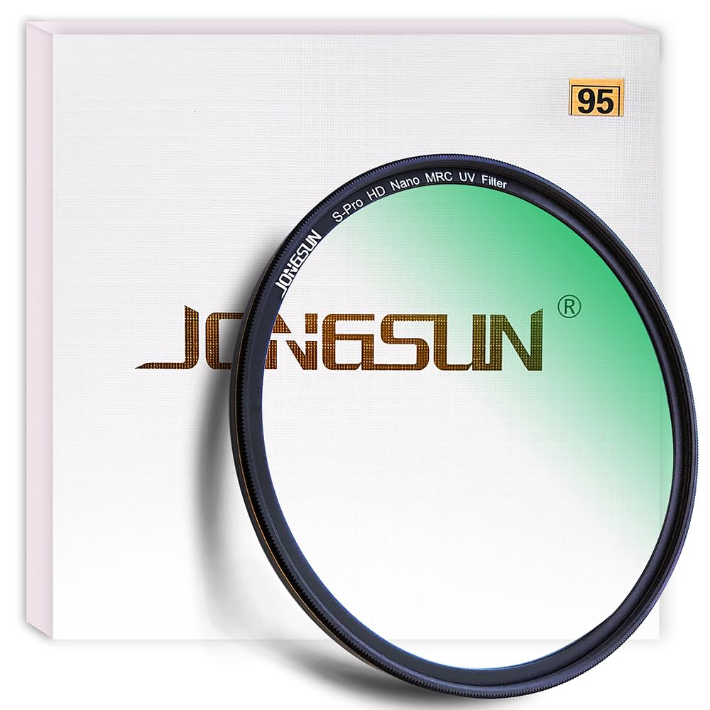 JONGSUN 95mm UV Filter, S-Pro HD Nano MRC16 Camera Ultraviolet Protection Filter, 16 Layers Multicoated, SCHOTT B270, Ultra-Slim, Lens Cloth Kit