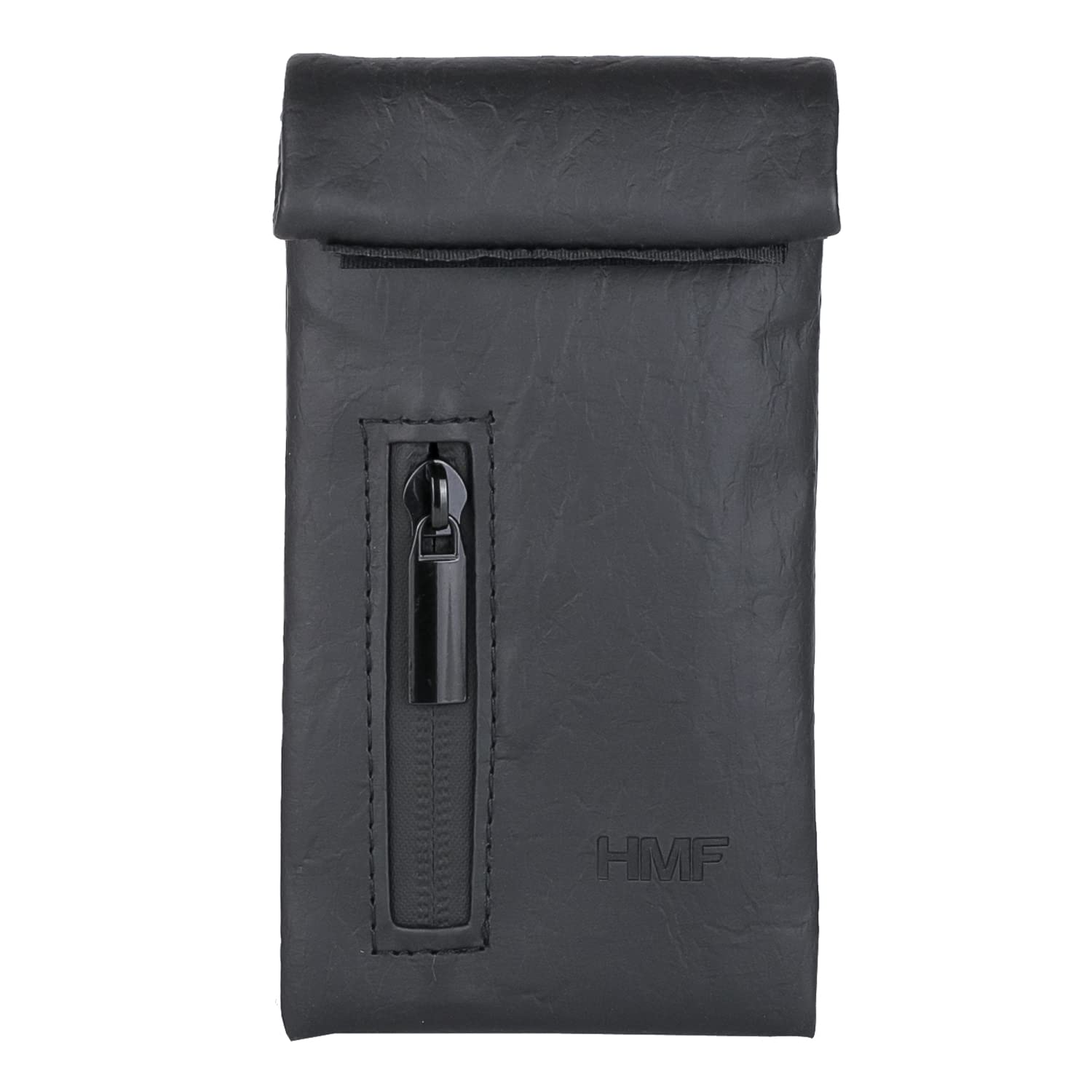 HMF Odour-Proof Tobacco Pouch, Treat Bag for Dogs, Size S, Faux Leather, Black