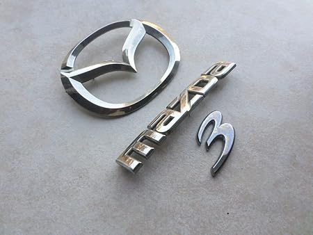 Amazon 05 09マツダ3リアトランククロームエンブレムbn8 V 51 730ロゴbn8 V 51 710ネームプレートステッカースクリプトのセット3 Ornaments エンブレム 車 バイク