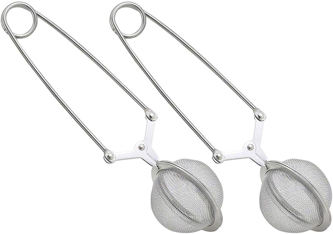 TraderPlus 2 Pack Stainless Steel Loose Leaf Tea Infuser Mesh Strainer Ball with Handle